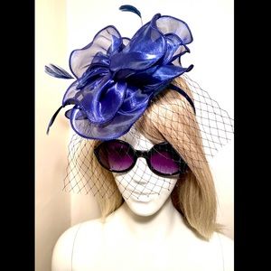 Blue Fascinator Headband